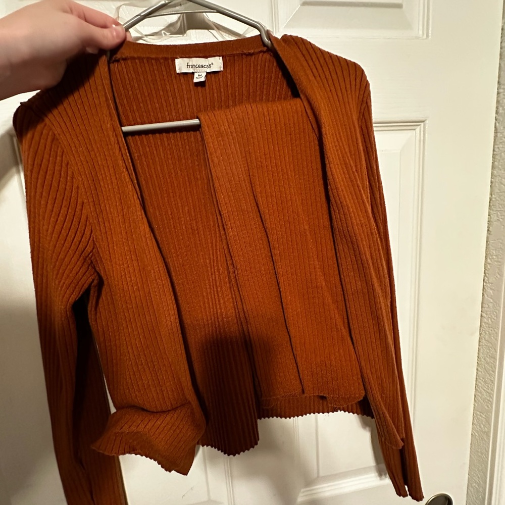 Francesca's Collections Brown Cardigan Sweater